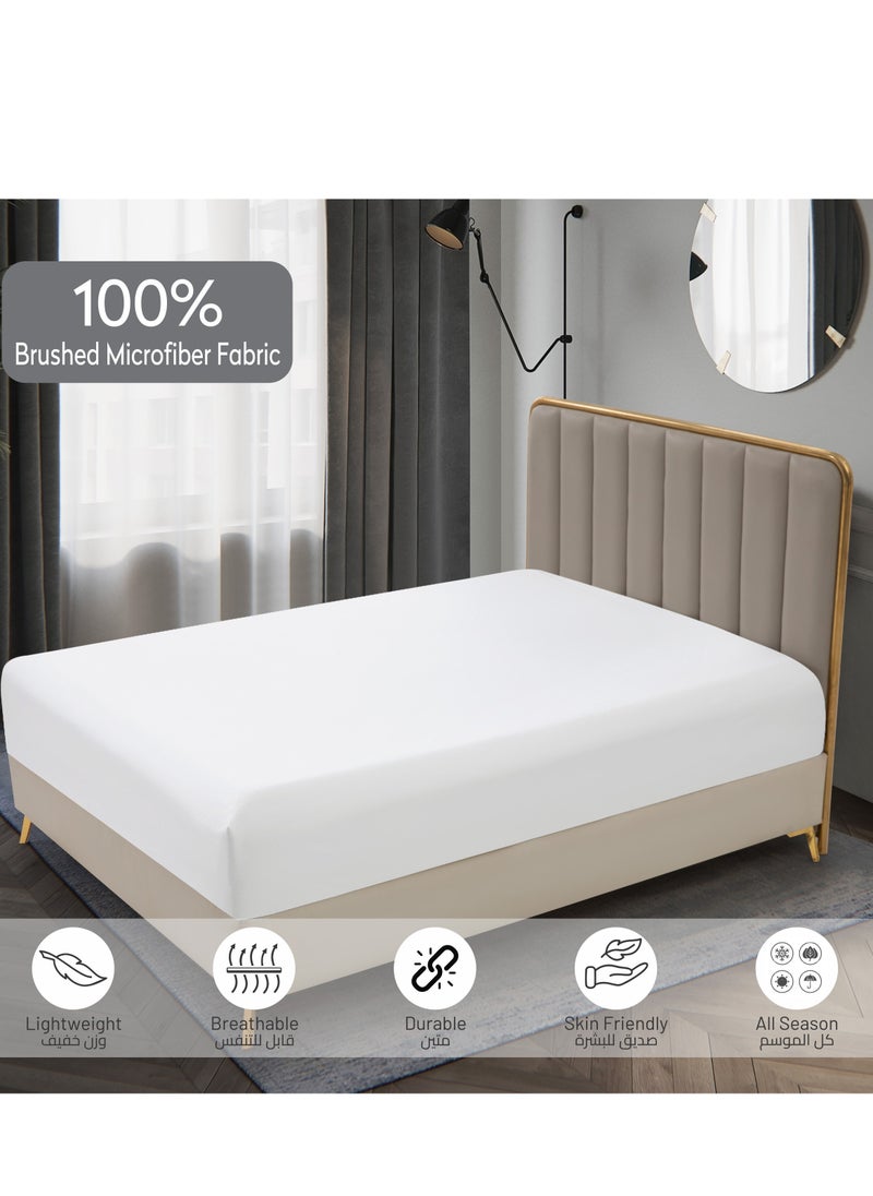 Donetella - Bedding Fitted Sheet - Fits 90x190 Cm Bed For Single Bed 2 Pcs (1 Fitted Sheet and 1 Pillowcase) - 30 Cm Deep Pocket - Solid Bed Sheet - Image 1