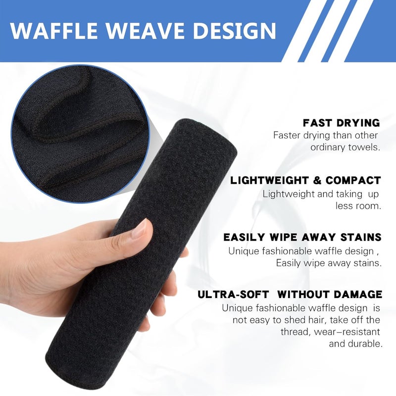 VIVOTE Microfibre Tea Towels, Black Kitchen Towels, Soft & Absorbent, Premium Multipurpose Quick Drying Rags (40 x 60 cm, Pack of 4) - Image 5