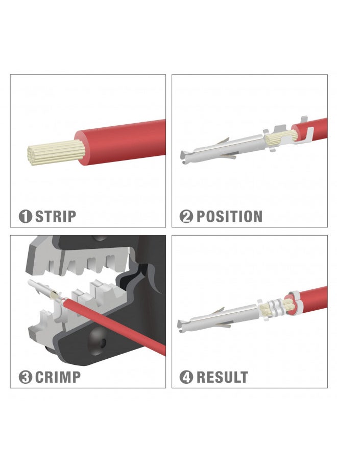 iCrimp SN-2549 Ratcheting Wire Crimping Tools for JST ZH 1.5mm, PH 2.0mm, XH 2.5mm, VH 3.96mm, JWPS 4.0mm Pitch, Dupont 2.54mm Pitch Open Barrel Terminals, AWG28-18 (0.08-1.0mm²)