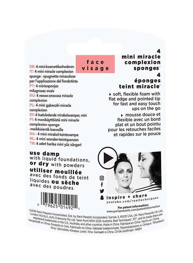 REAL TECHNIQUES 4-Piece Mini Miracle Complexion Sponge Set Multicolour - Image 3