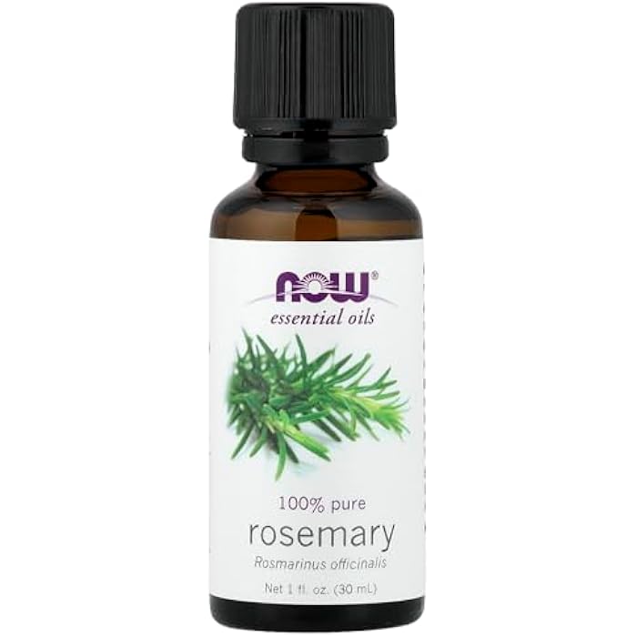 NOW Essential Oils, Rosemary Oil, Purifying Aromatherapy Scent, Steam Distilled, 100% Pure, Vegan, 1-Ounce - Image 1