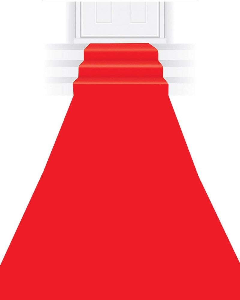 Beistle Red Polyester Carpet Runner Pack of 3