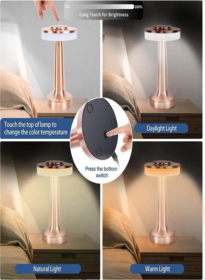 Arkit Night Lamp | Table | Led Light for Night | Desk Light | Nightstand Dimmable for Kids Room | Bedside | Touch | 3 Color Changing | Metal Lamp - Image 3