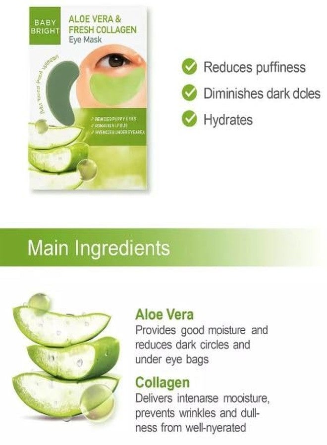 VIRAVIN HOUSEWARE Baby Bright Aloe Vera & Fresh Collagen Eye Mask, Hydrates Under-Eye Area, Brightens Skin, Reduces Puffiness, Diminishes Dark Circles - Image 1