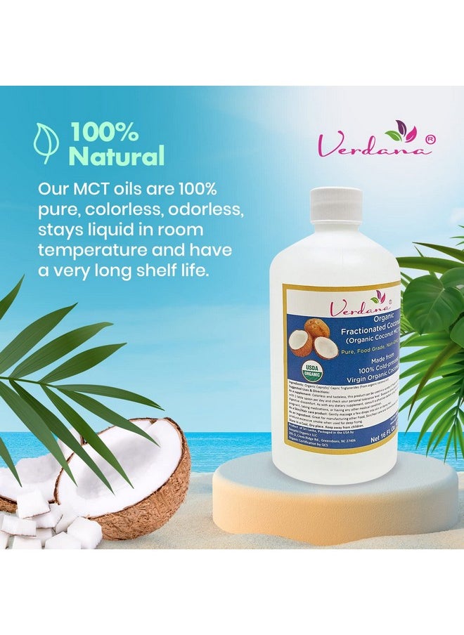 verdana - Usda Certified Organic Coconut Mct Oil Fractionated Coconut Oil 100% Pure With No Palm Kernel Used Kosher Food Grade Vegan Non Gmo Great For Keto And Paleo Diets 16 Fl Oz - Image 1