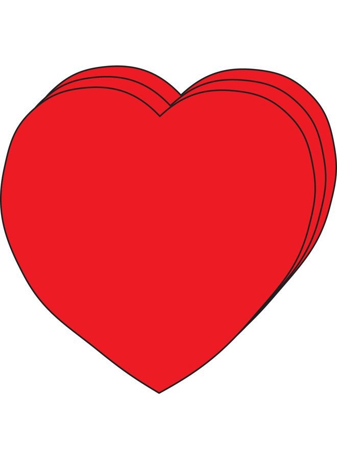 SHAPES ETC. Heart Large Single Color Creative Cut-Outs 5.5", red paper31 Cut-Outs in a Pack for Kids' Love and Peace School Craft Projects, Valentine's Day Craft. Classroom and Preschool Carfts - Image 1