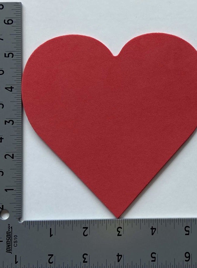 SHAPES ETC. Heart Large Single Color Creative Cut-Outs 5.5", red paper31 Cut-Outs in a Pack for Kids' Love and Peace School Craft Projects, Valentine's Day Craft. Classroom and Preschool Carfts - Image 5