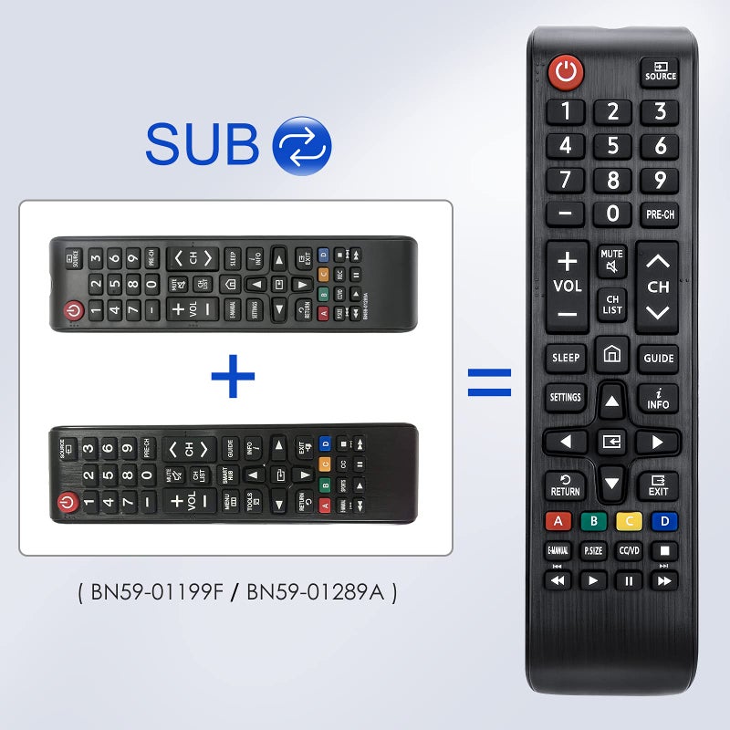 LOUTOC BN59-01301A Universal Replacement Remote Control Compatible with Samsung Smart TVs, LED, LCD, HDTV, 3D TVs(Updated from BN59-01199F/BN59-01289A) - Image 2
