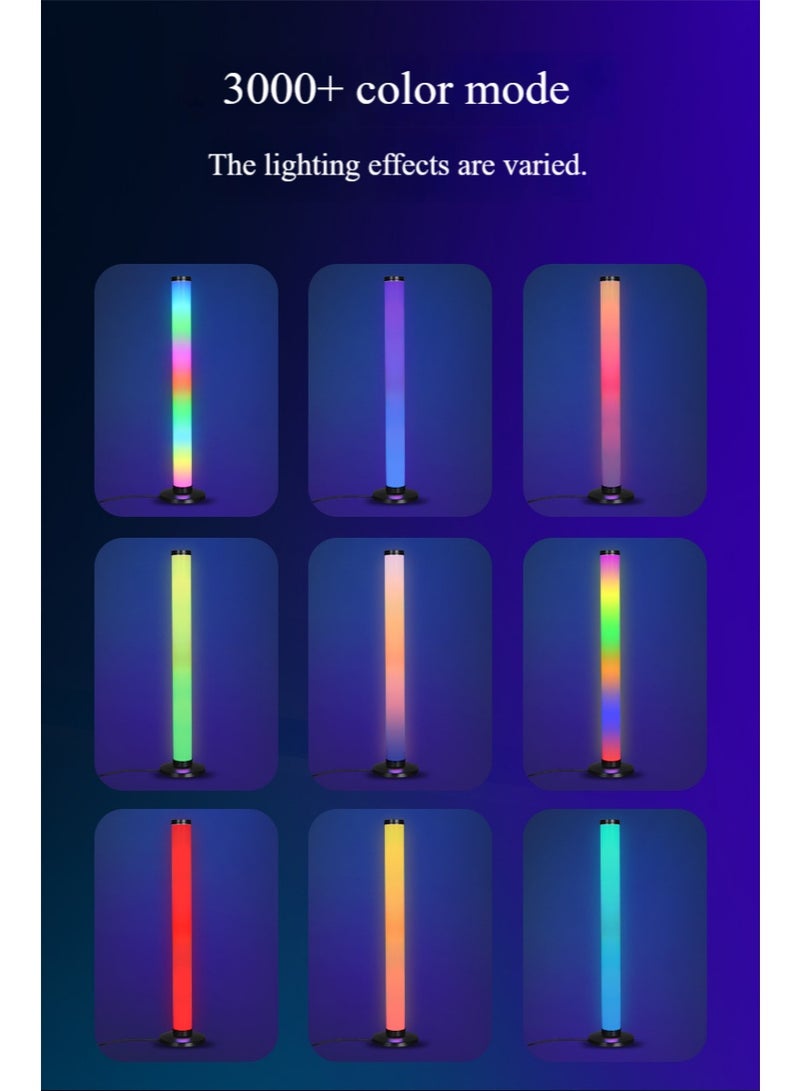 YANCI Smart 360°RGB Ambient Light Bars 2-Pack, Music Sync LED Desk Lamp Set of 2, Gaming Monitor Backlight, DIY Color Modes, RGBICWW Smart Ambient Lighting for Desk, Bedroom & Gaming Setup - Image 3