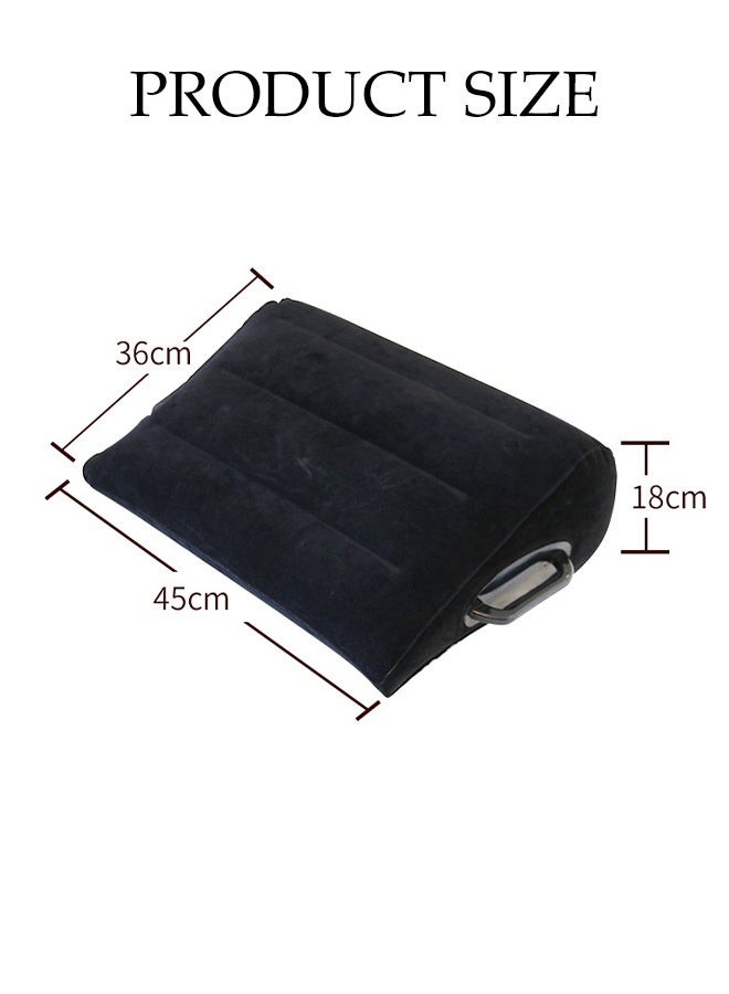 Leg Positioner Pillow,Inflatable Pillow for home,Portable Portable Cushion, Body Pillow for Sleeping Leg Elevation with Handle,Equipped with An Air Pump,Comfortable and Durable, Black - Image 5
