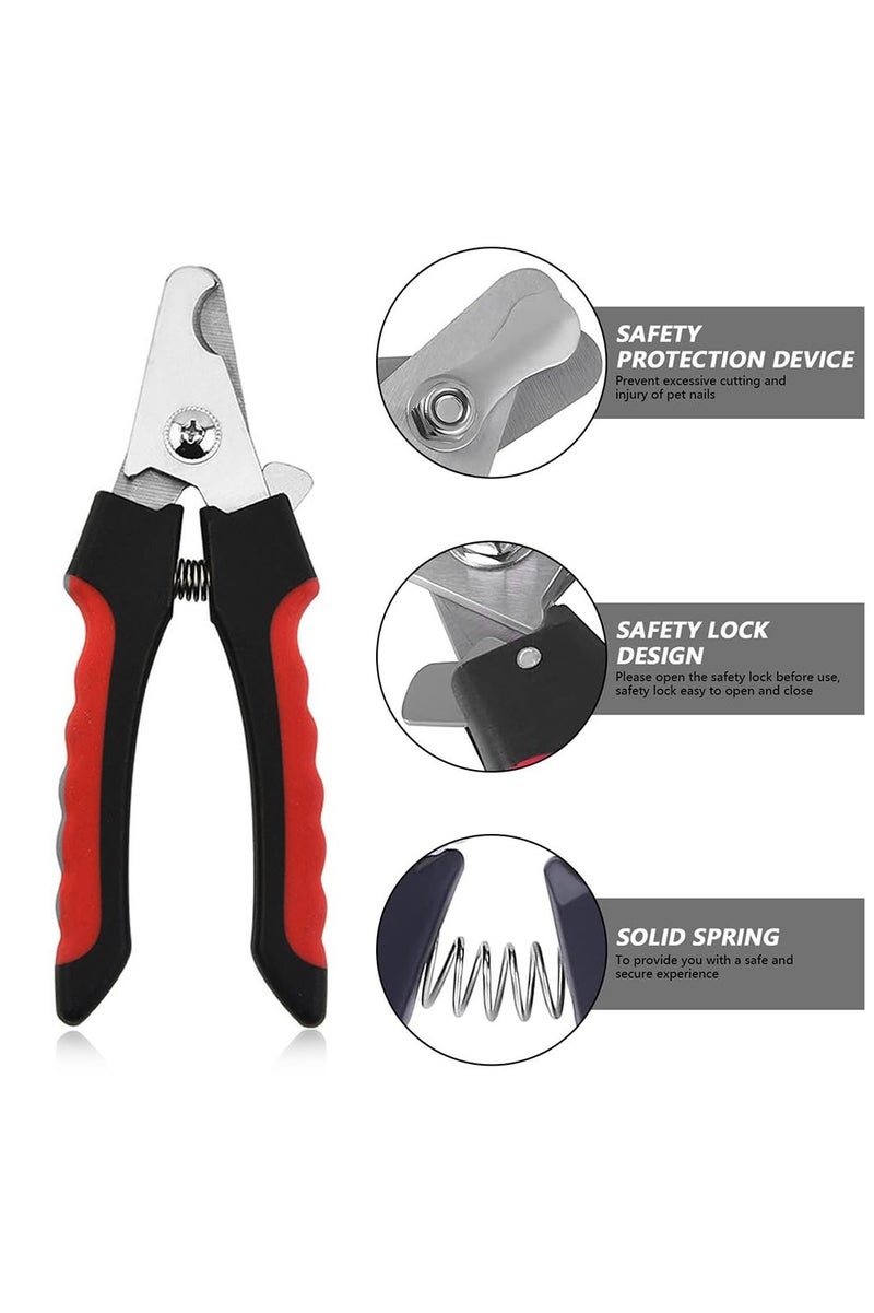 Pet Nail Cutter with Safety Guard, Dog And Cat Nail Clipper, Pet Claw Clippers, Cat And Dog Safe and Easy Trimmers - Image 4