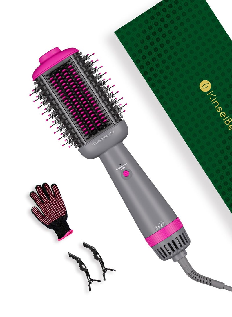 KinseiBeauty 5-in-1 Negative Ion Hair Dryer Brush, 30s Fast Heating One-Step Volumizer Blow Dryer Brush, Hair Styler Hot Air Brush Set for Hair Drying/Straightening/Curling/Hair Comb/Massage Comb  - Image 1