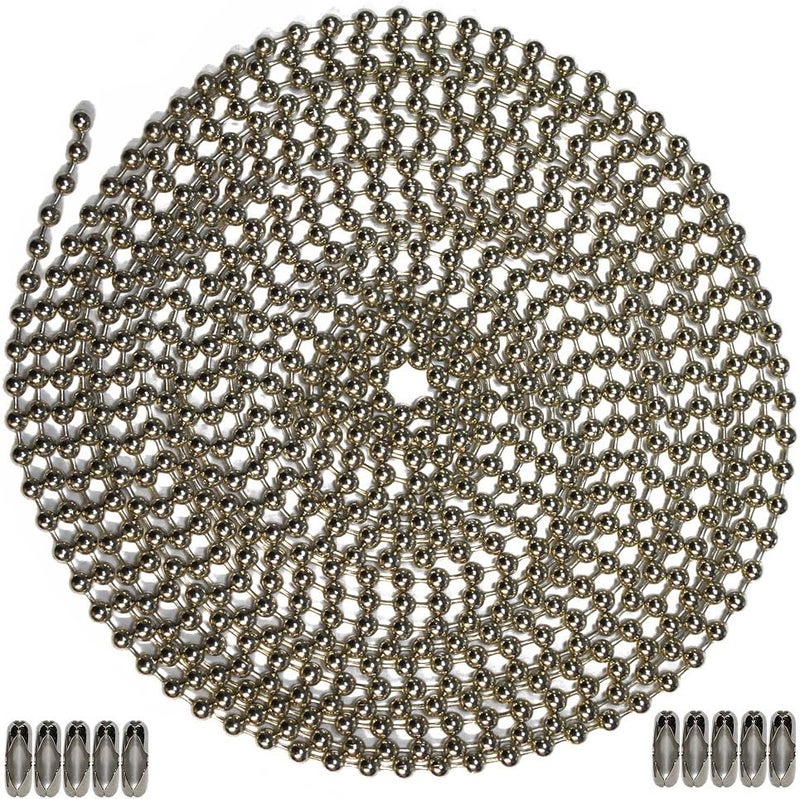 10 Foot Length , Number 6 Size, Nickel Plated Brass, & 10 Matching Connectors
