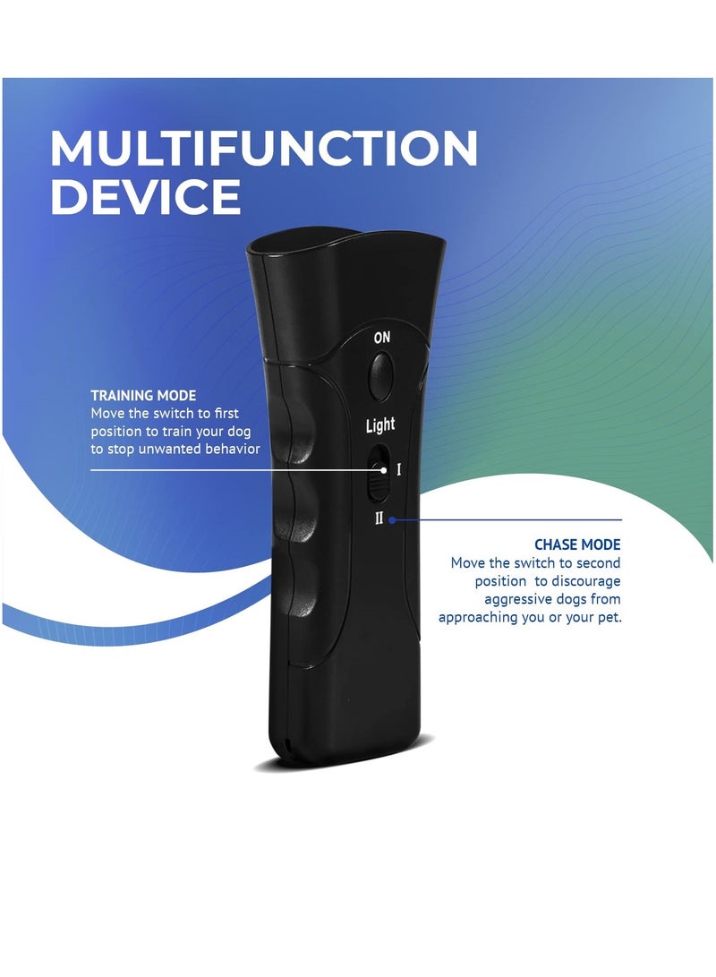 هاهاهاي جهاز ملحق طارد للقطط ، والتحكم الفعال في النباح رادع نباح بالموجات فوق الصوتية ، وأداة التحكم في اللحاء 3 في 1 ، وجهاز تدريب الأليفة ، ومدرب محمول ، وإيقاف النباح وطارد الحشرات - Image 3