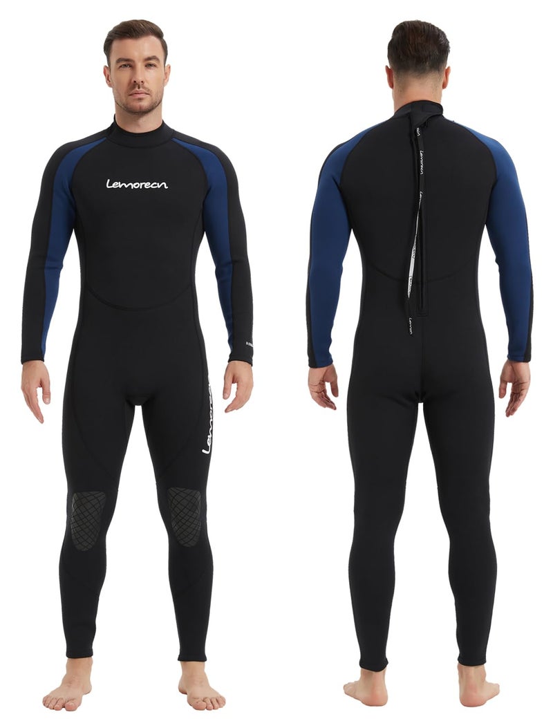 Lemorecn Wetsuits Jumpsuit Neoprene 3/2mm Full Body Diving Suit(3031,M) - Image 1