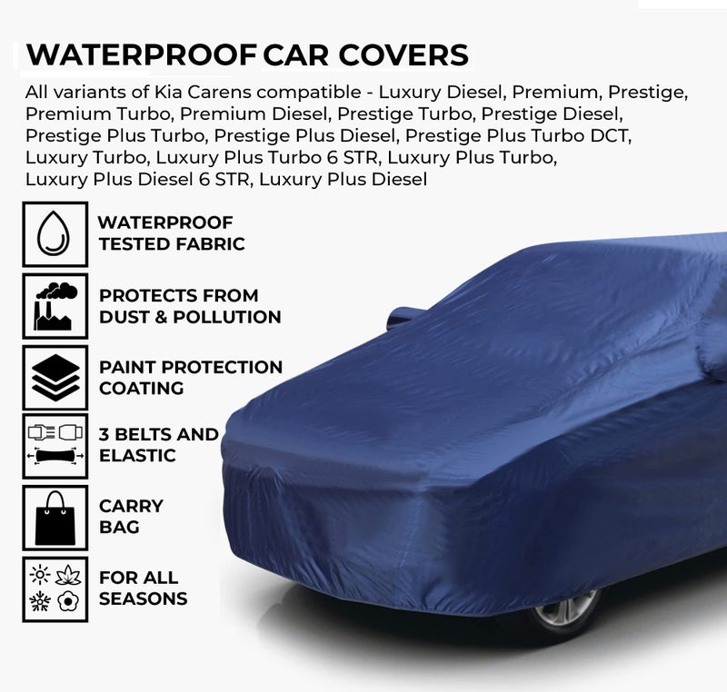 AutoGuys Car Cover Waterproof TF-I for Kia Carens [Year 2022 Onwards] - Carens Car Cover Dust & UV Protection Carens Car Body Cover with Mirror Pocket Soft Cotton Lining - Image 2