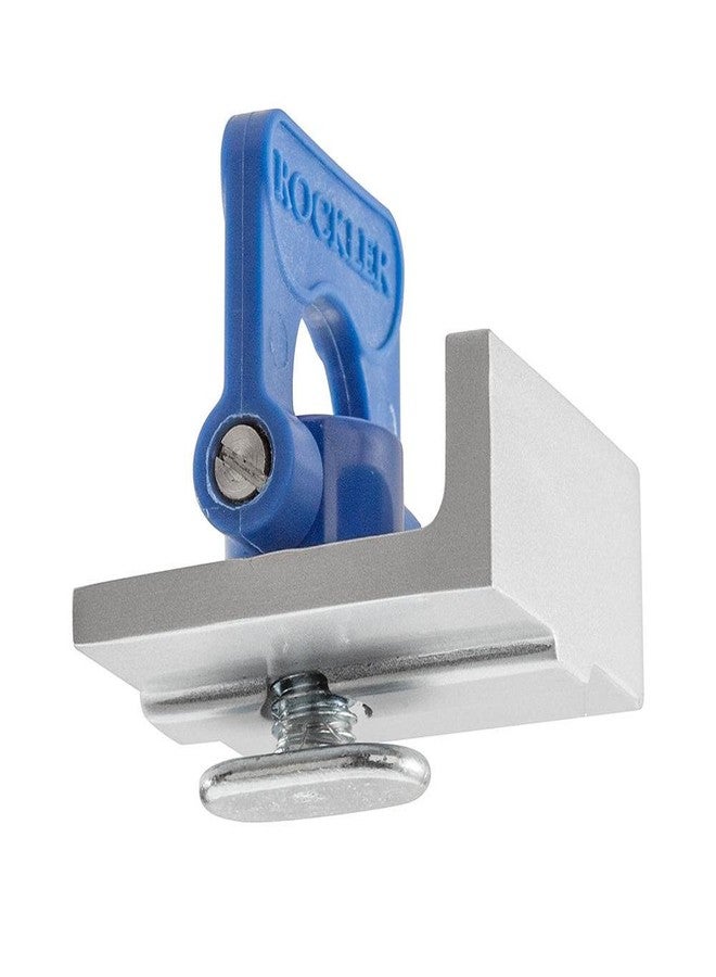 Rockler Inline Track Stop for T Track System - Durable Aluminum T Tracks Woodworking Stop features Low-Profile Knobs - T-Track Stop Measure 1-1/2'' x 1-1/2'' - T Track Accessories - Image 1