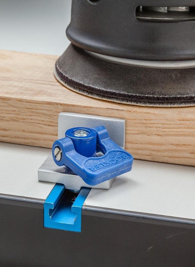 Rockler Inline Track Stop for T Track System - Durable Aluminum T Tracks Woodworking Stop features Low-Profile Knobs - T-Track Stop Measure 1-1/2'' x 1-1/2'' - T Track Accessories - Image 4