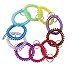 BIHRTC Pack of 30 Colorful Flexible Spiral Coil Stretchable Spring Wristband with Key Ring for Office, Workshop, - Image 2