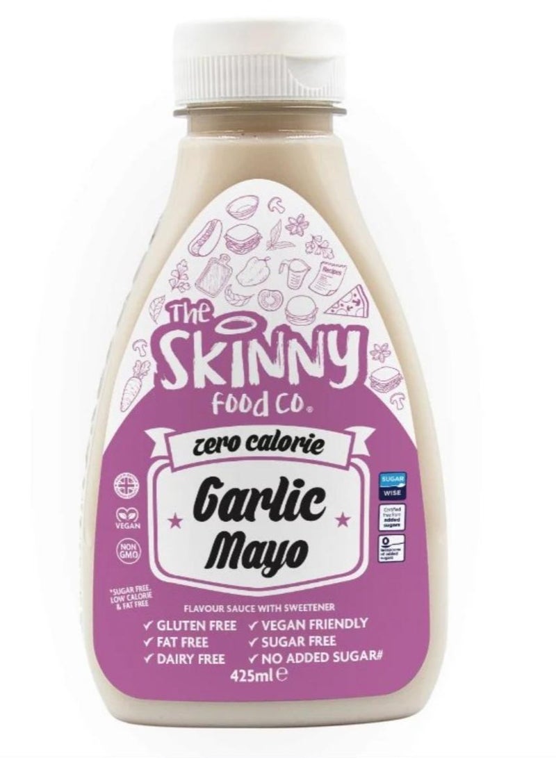 The Skinny Food Co. Skinny Sauce Garlic Mayo Zero Calorie Sugar Free 425ml - Image 1