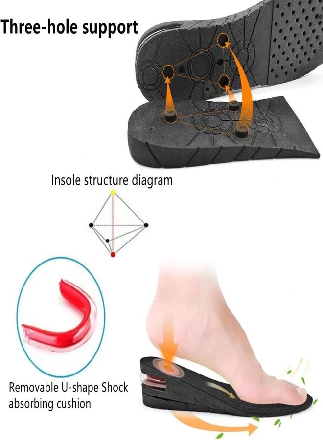 QUORYTH Height Increase Insoles 4-Layer Air up Shoe Lifts Elevator Shoes Insole 2.95inches(7.5 cm) Heels Lift Inserts for Men and Women - Image 2