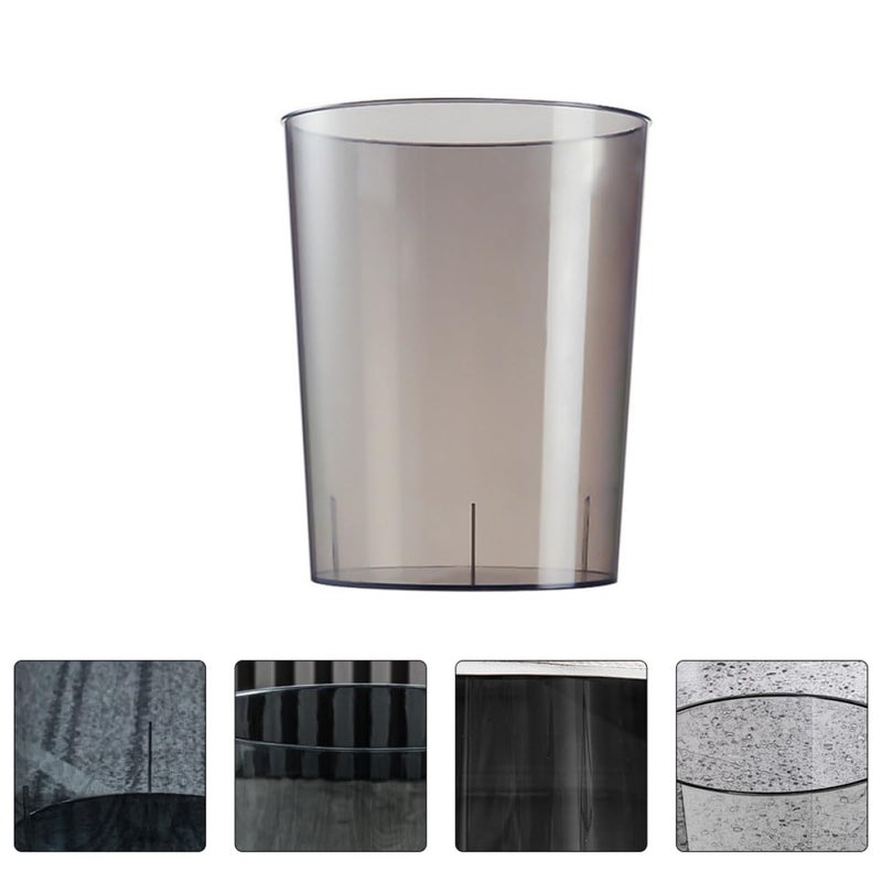Gray Plastic Wastebasket Modern Nordic Style Trash Can For Office And Home - Image 4