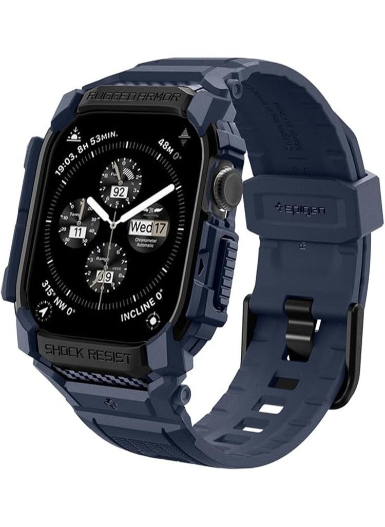 Spigen Rugged Armor Pro for Apple Watch Series 10 (42mm) Case with Band - Navy Blue  - Image 1