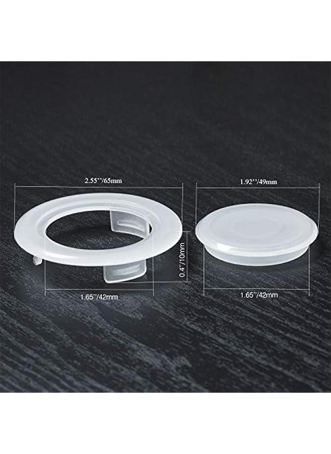 Generic - 2 Sets 2 Inch Patio Table Umbrella Hole Ring and Cap Set, Standard Size Umbrella Thicker Hole Ring Plug and Cap Set(Translucent) - Image 1