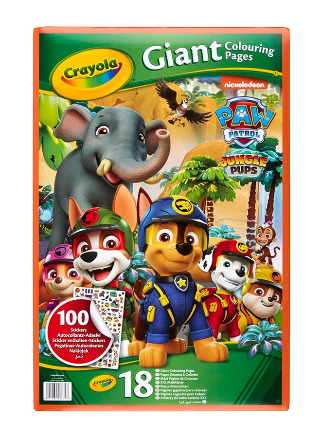 Crayola كتاب تلوين عملاق من باو باترول - جراء الغابة | 18 صفحة من المرح في تلوين باو باترول | يتضمن 100 ملصق | مثالي للأطفال من عمر 3 سنوات فما فوق - Image 5