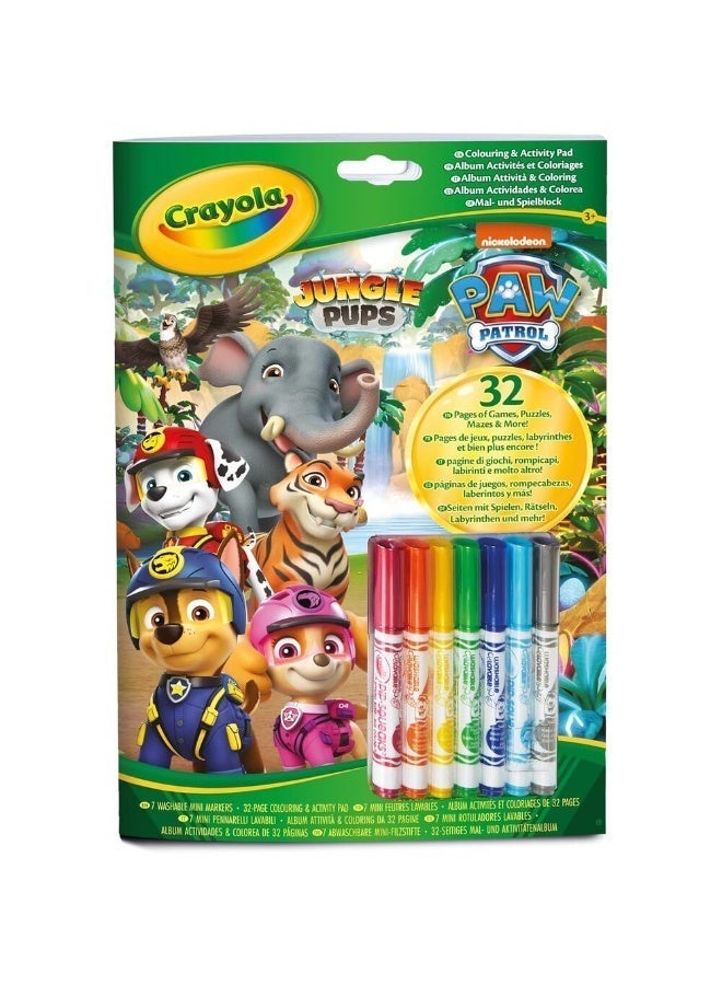 Crayola كتاب تلوين عملاق من باو باترول - جراء الغابة | 18 صفحة من المرح في تلوين باو باترول | يتضمن 100 ملصق | مثالي للأطفال من عمر 3 سنوات فما فوق - Image 1