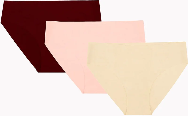 ان بي بي Ten Claret Red Cappuccino 3-Piece Laser Cut Basic Panties