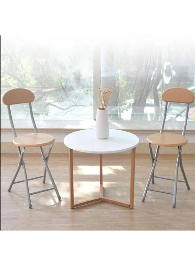 MOMENT Portable Small Folding Chair, Folding Stool With Backrest, Steel Tube Bracket 330Lbs, Comfortable Home For Fishing Hiking Gardening Travel Bbq - Image 2