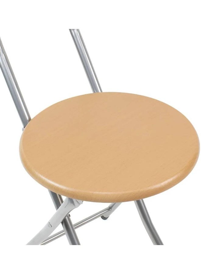 MOMENT Portable Small Folding Chair, Folding Stool With Backrest, Steel Tube Bracket 330Lbs, Comfortable Home For Fishing Hiking Gardening Travel Bbq - Image 5