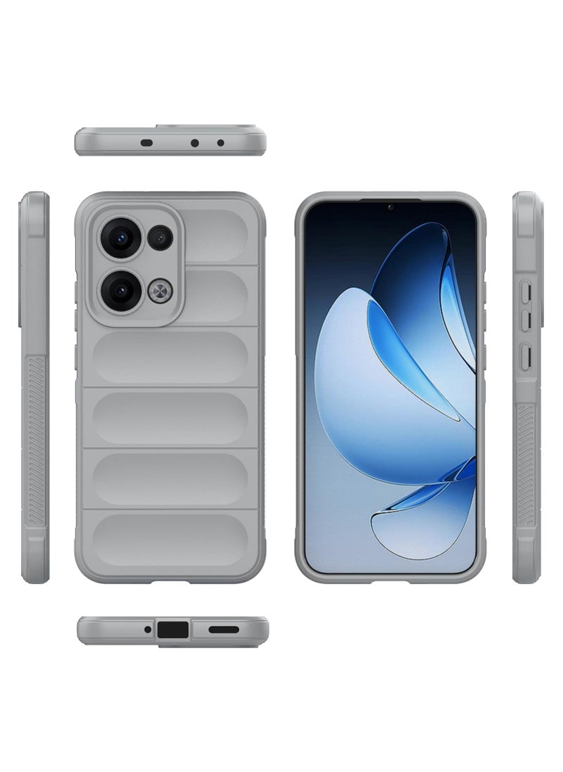 Generic Phone case cover Magic Shield TPU + Silicone Shockproof Phone Case For  Oppo Reno 13 5G (Grey)  - Image 2