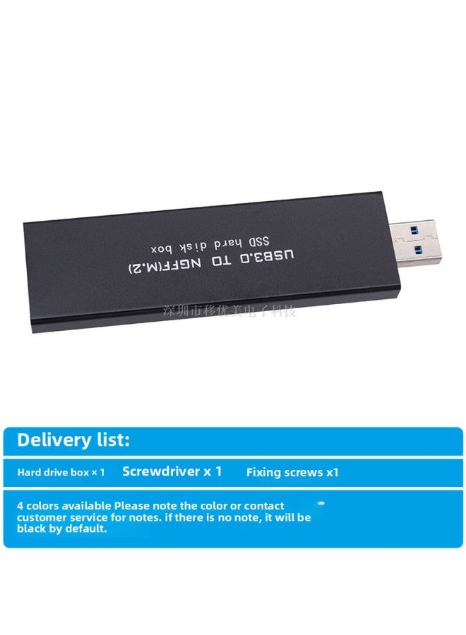 M.2 To USB3.0 Mobile Hard Disk Box 2280NGFF Sata Protocol SSD Solid State In-line External Box-Color:Hard Disk Box