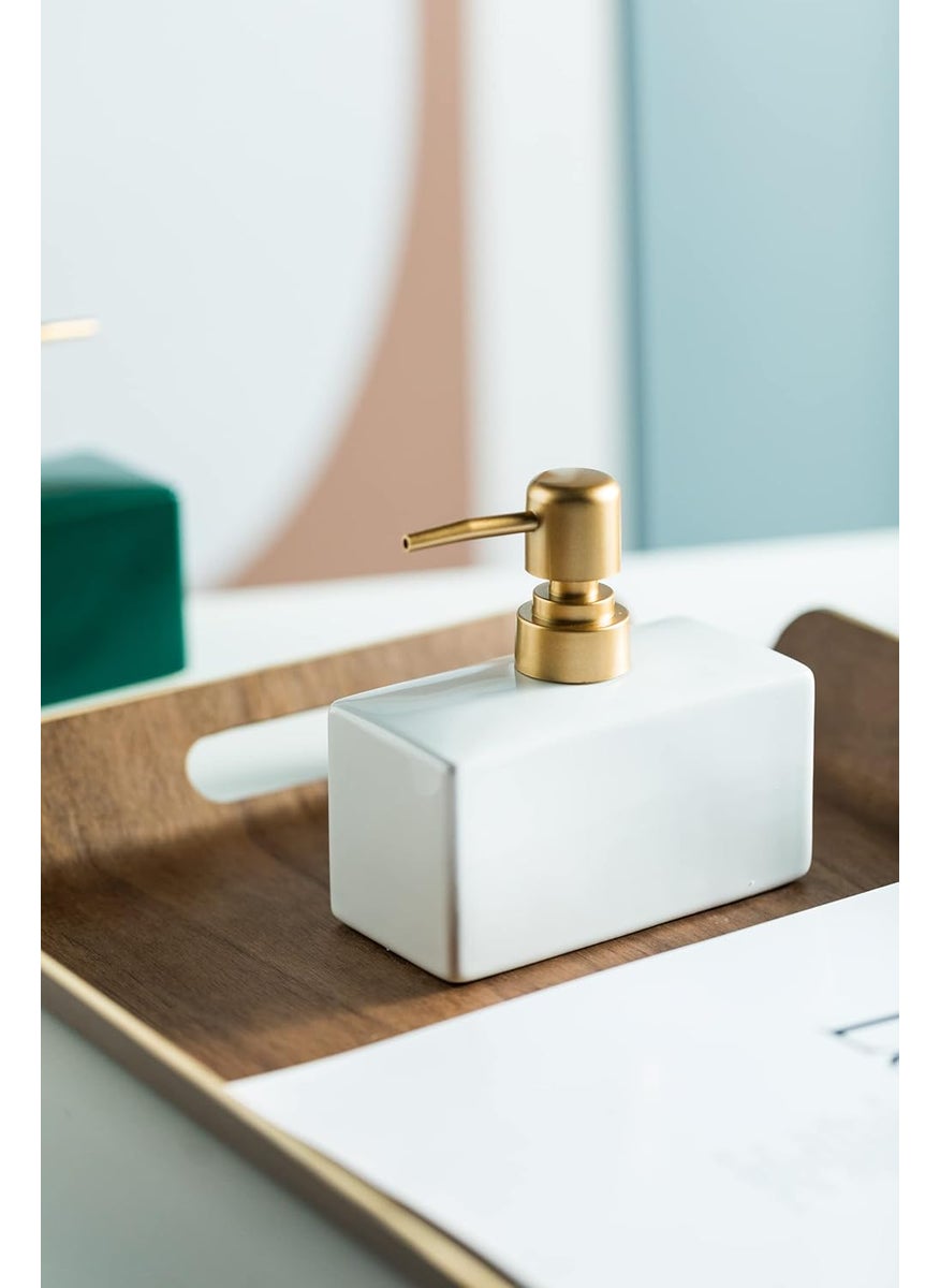 FabSeasons - FabSeasons Soap Dispenser with Pump, Solid/Plain Glossy Dispensar Bottle Used in Hotels, B&B's & Homes-Kitchen & Bathroom - Image 1