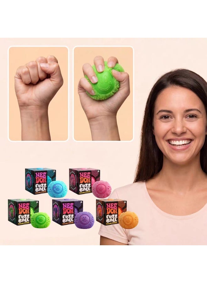 NeeDoh Creative Smiley Face Stress Relief Ball - Soft, Bouncy, and Non-sticky - Portable Office Stress Relief Toy, Perfect Gift for Friends and Besties - Image 2