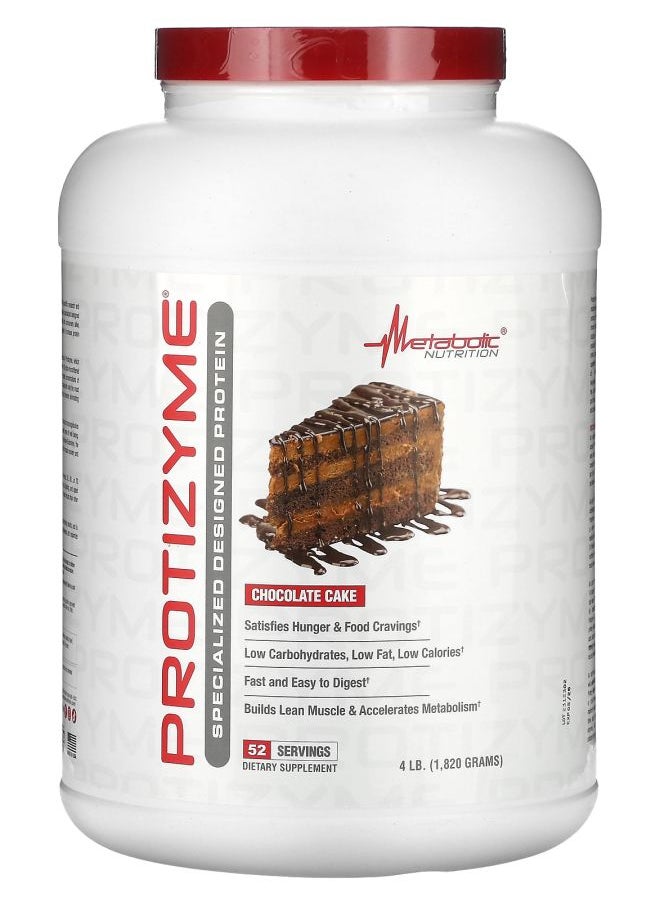 Metabolic Nutrition - Protizyme Specialized Designed Protein Chocolate Cake 4 lb (1820 g) - Image 1