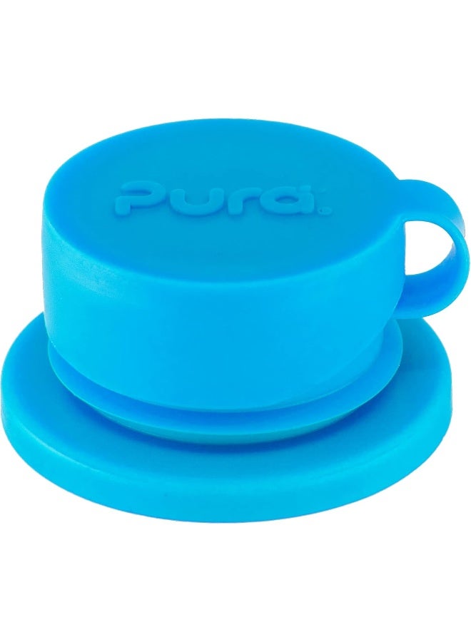 Pura Sport Big Mouth Silicone Sport Top, Aqua (Plastic Free, NonToxic Certified, BPA Free) - Image 1