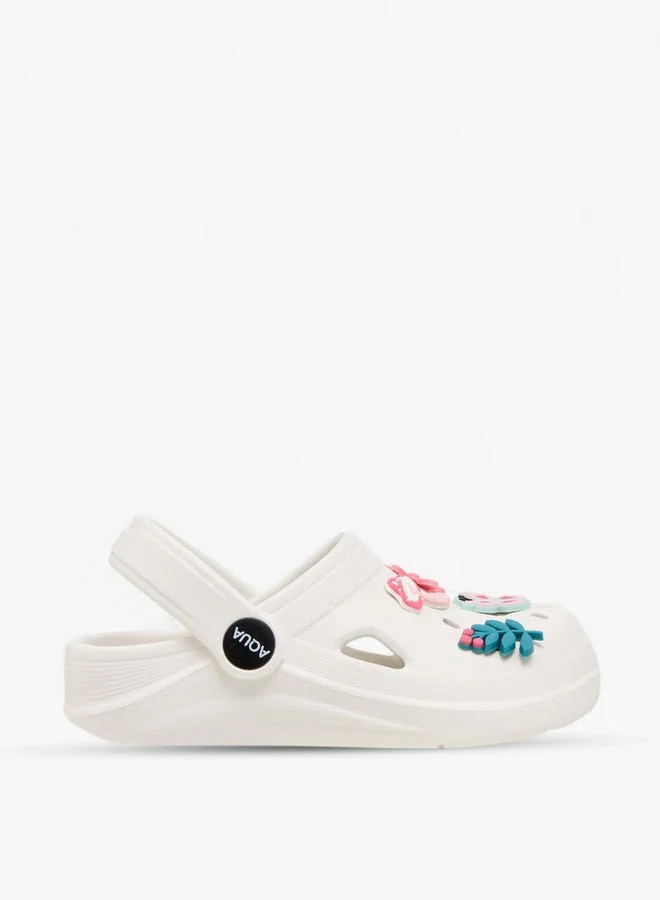 Aqua Jibbitz Charm Accent Clogs with Backstrap