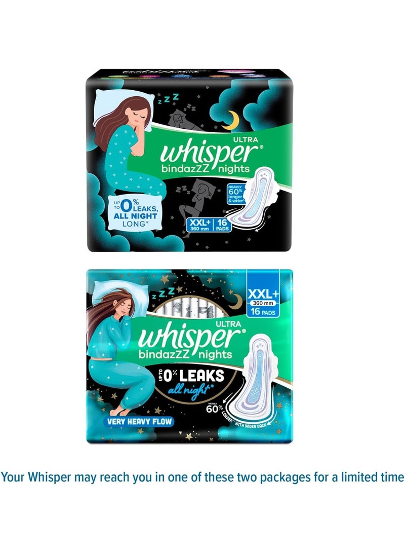 وسبير فوط صحية ليلية من ويسبر بينداز | عبوة من 16 فوطة رفيعة | مقاس XXL+ | تسربات تصل إلى 0% | ظهر أطول وأعرض بنسبة 60% | طبقة علوية جافة | تغطية تدوم طويلاً | امتصاص أسرع | طول 36 سم | مع غلاف للاستخدام مرة واحدة - Image 4