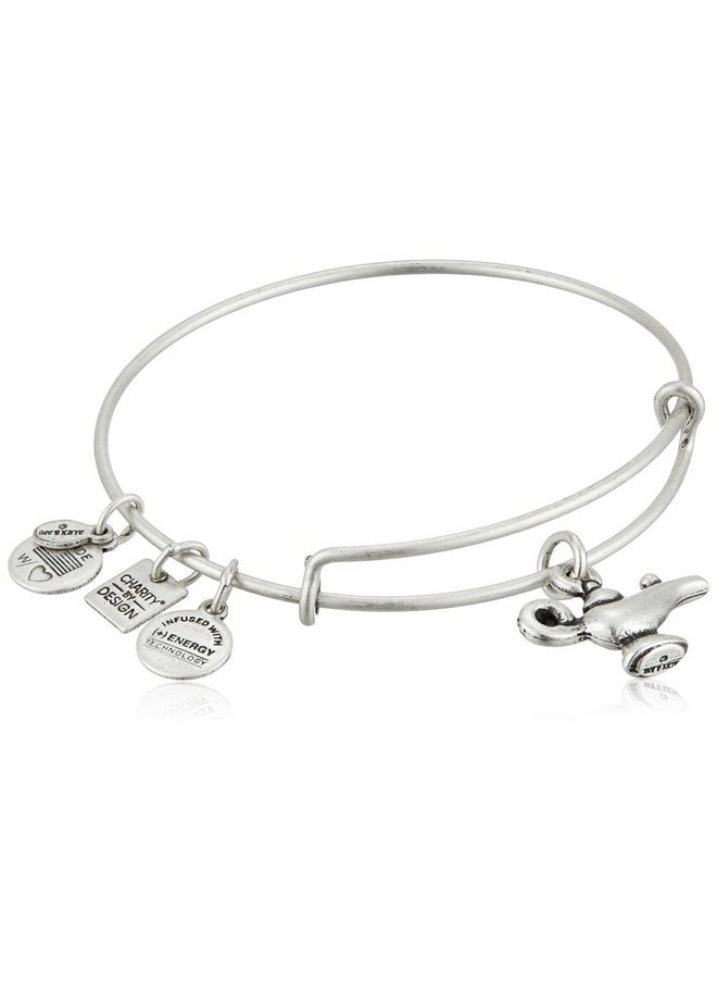 ALEX AND ANI - Charity By Design Lamp Of Light Rafaelian Silver Bangle Bracelet - Image 1