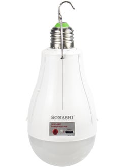 SONASHI Rechargeable LED Bulb with Hanging Hook Included | Extra B22 Adaptor with Type-C Charging Port | Multi-Function Buttons with 3-4 Hours Working Time | Bulbs for Home/Camping/Tents SRB-124  - Image 1