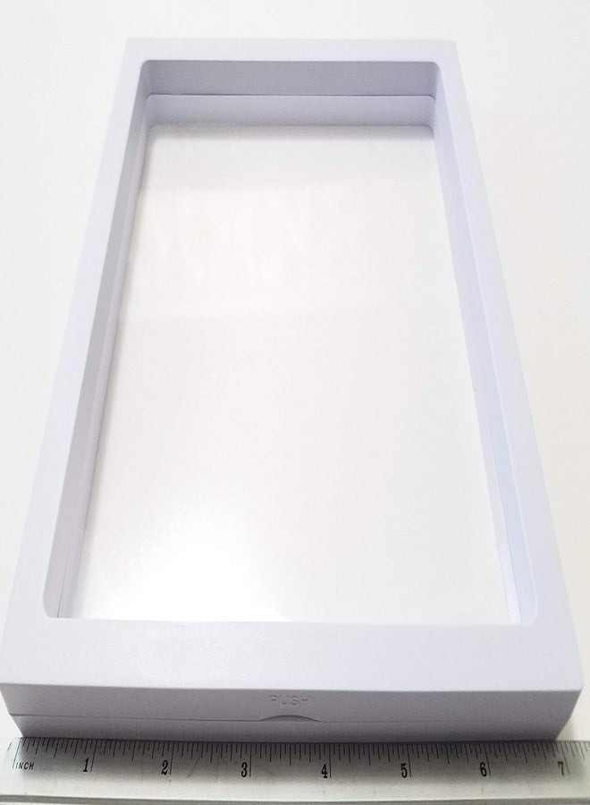 JM X-Large 7 x 7 x 0.75 Inches Transparent 3D Floating Frame Display Holder/Box/Frames for Challenge Coins, AA Medallions, Antique, Jewelry, Gift, White - Image 3