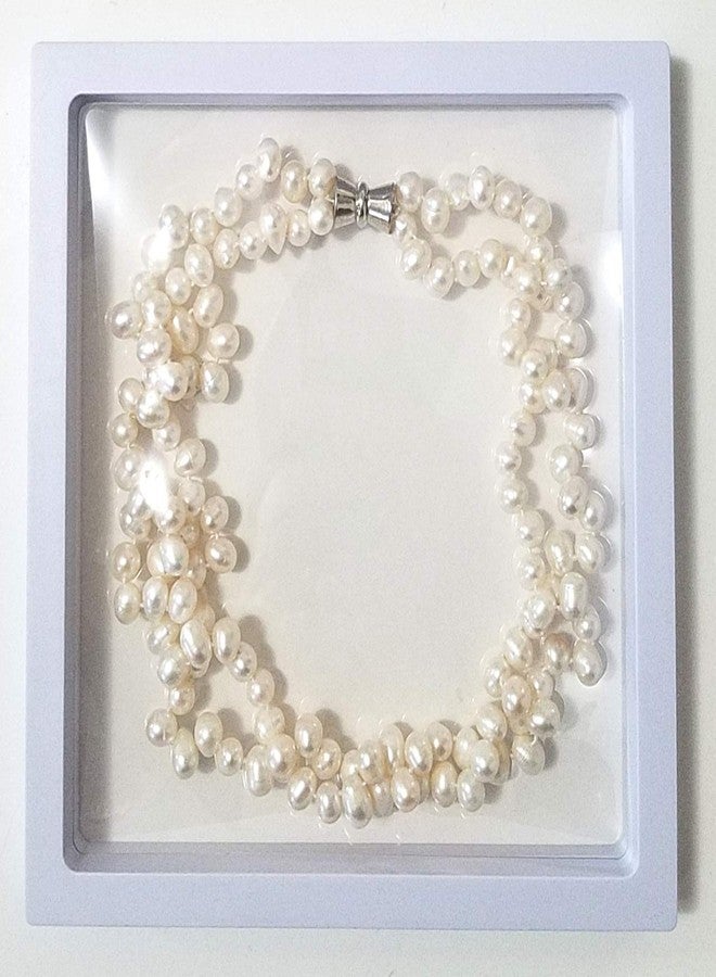 JM X-Large 7 x 7 x 0.75 Inches Transparent 3D Floating Frame Display Holder/Box/Frames for Challenge Coins, AA Medallions, Antique, Jewelry, Gift, White - Image 2