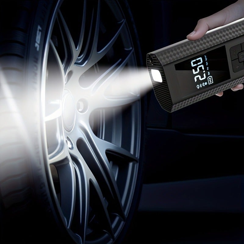 SUITU 150PSI Portable Air Compressor with Tire Pressure Gauge & LED Display - 3X Faster One-Touch Smart Cordless Tire Inflator, USB-Powered, Rechargeable Battery - Image 5