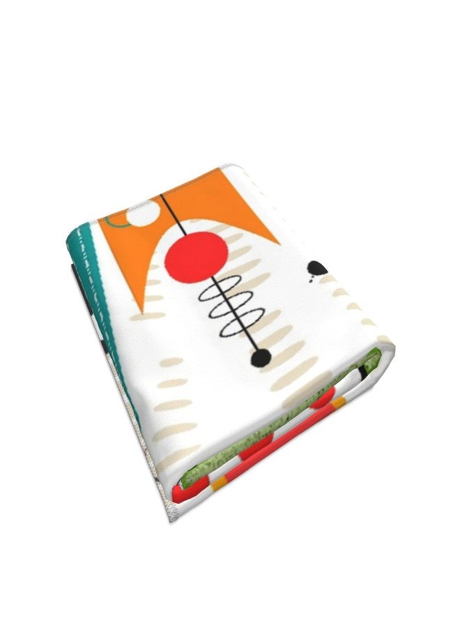 COVASA Geometric Hand Towels for Bathroom,Set of 2,Mid-Century Modern Abstract #56,Soft Absorbent Small Bath Towel Kitchen Dish Guest Towel for Men Women,Bathroom Decor 15.7"x27.5" - Image 4