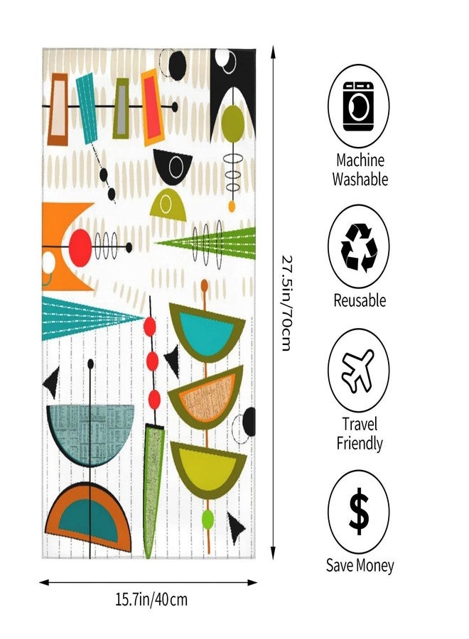 COVASA Geometric Hand Towels for Bathroom,Set of 2,Mid-Century Modern Abstract #56,Soft Absorbent Small Bath Towel Kitchen Dish Guest Towel for Men Women,Bathroom Decor 15.7"x27.5" - Image 5