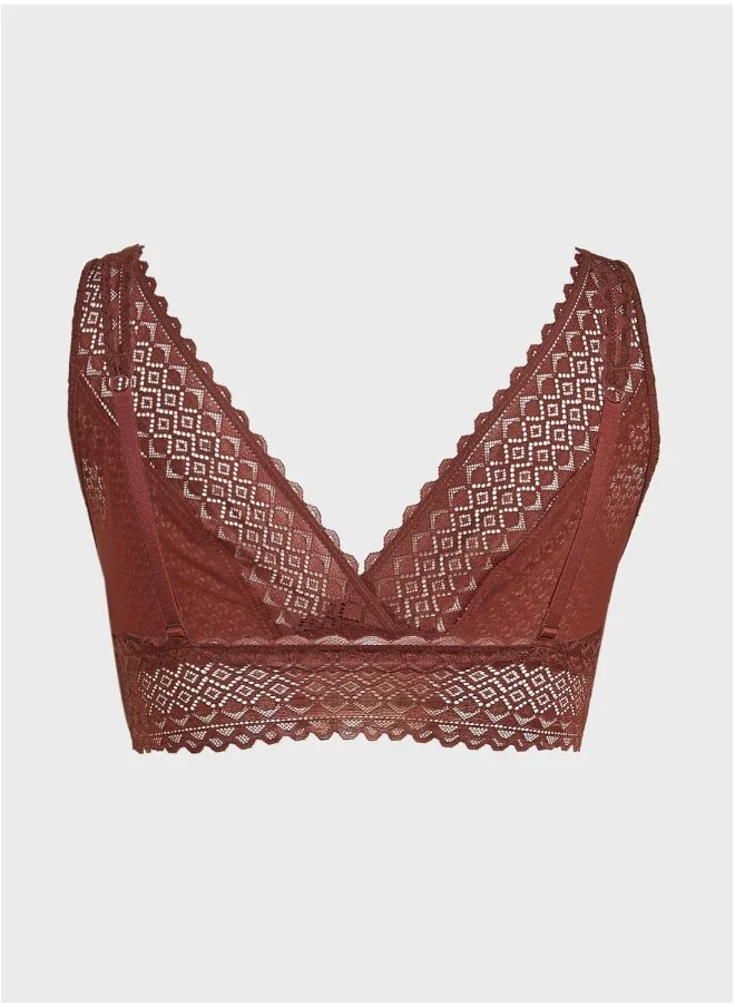 La Senza Lace Detail Plunge Bra