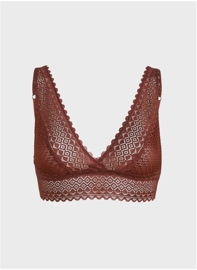 La Senza Lace Detail Plunge Bra